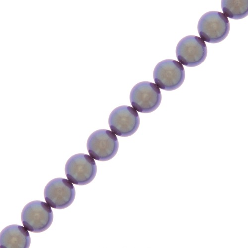 Perles rondes nacrées Preciosa - Round Pearl Maxima 6 mm - Pearlescent Violet x20