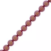 Perles rondes nacrées Preciosa - Round Pearl Maxima 6 mm - Pearlescent Red x20