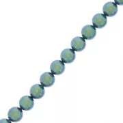 Perles rondes nacrées Preciosa - Round Pearl Maxima 6 mm - Pearlescent Peacock x20