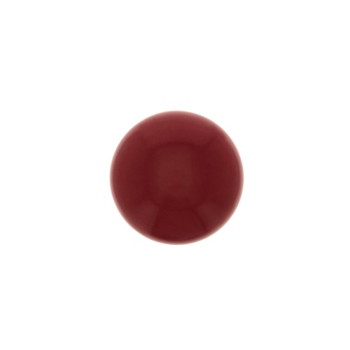 Cabochon rond en verre 6 mm - Imitation corail - Rouge x1