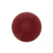 Cabochon rond en verre 8 mm - Imitation corail - Rouge x1