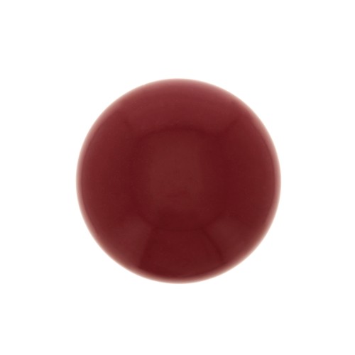 Cabochon rond en verre 8 mm - Imitation corail - Rouge x1