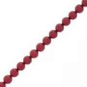 Perles rondes nacrées Preciosa - Round Pearl Maxima 4 mm - Red x30