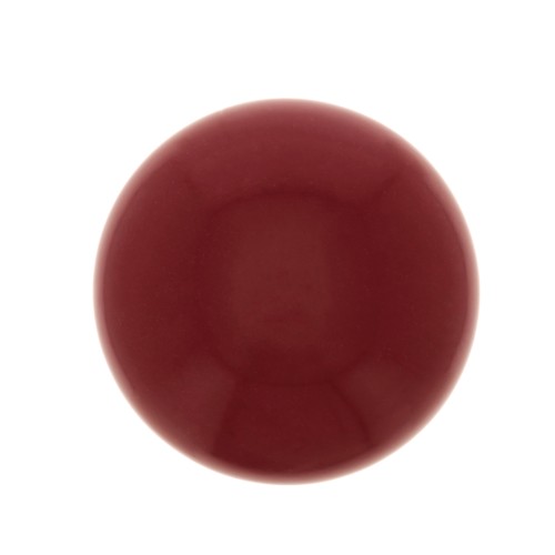 Cabochon rond en verre 12 mm - Imitation corail - Rouge x1