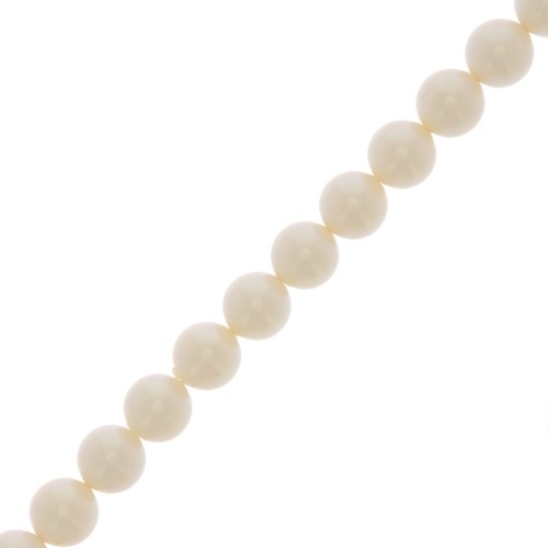 Perles rondes nacrées Preciosa - Round Pearl Maxima 8 mm - Pearlescent White x10