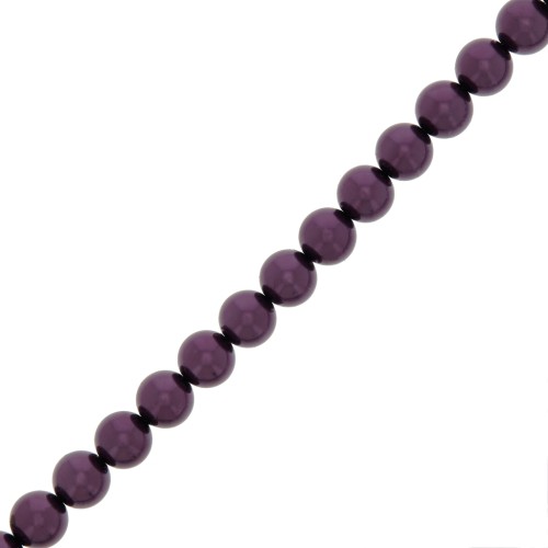 Perles rondes nacrées Preciosa - Round Pearl Maxima 8 mm - Light Burgundy x10