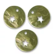 Sequins froissés étoilés 10 mm bronze x5