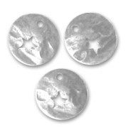 Sequins froissés étoilés 10 mm argenté vieilli x5