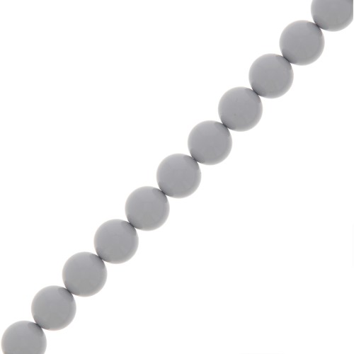 Perles rondes nacrées Preciosa - Round Pearl Maxima 8 mm - Ceramic Grey x10