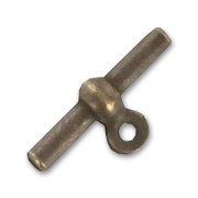 Embout attache breloque pour cordon creux 4 mm bronze x1|raw }}