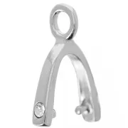 Attache pendentif strassé 18 mm - White bronze x1