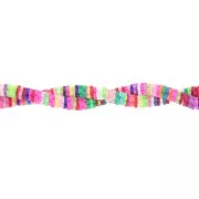 Perles fleurs style Heishi en pâte polymère 4.5x1 mm - Multicolore x40cm