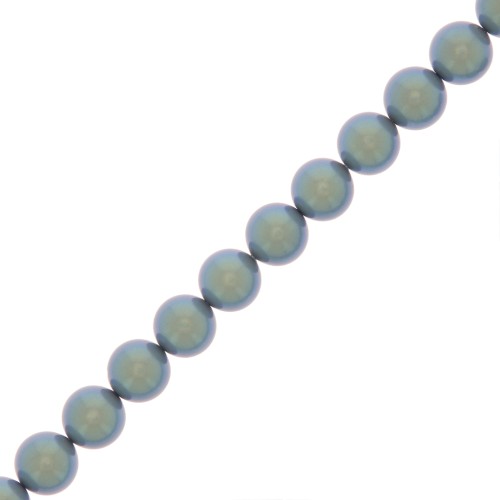 Perles rondes nacrées Preciosa - Round Pearl Maxima 8 mm - Pearlescent Blue x10