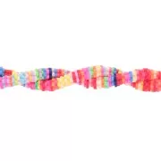 Perles fleurs style Heishi en pâte polymère 5x1 mm - Multicolore x46cm