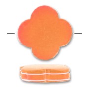 Palet fleur 23 mm Orange liseré Blanc x1|raw }}