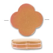 Palet fleur 23 mm Marron liseré Blanc x1|raw }}