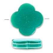 Palet fleur 23 mm Emerald liseré Blanc x1|raw }}