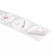 Rouleau d'étiquettes autocollantes 25 mm - Thank you - Blanc - Pastel x500