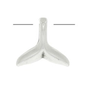 Breloque queue de sirène 10 mm - Placage Argent fin vieilli x1|raw }}