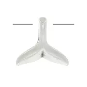 Breloque queue de sirène 10 mm - Placage Argent fin vieilli x1