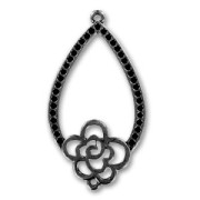 Intercalaire 2 anneaux 40 mm black nickel x1