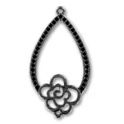 Intercalaire 2 anneaux 40 mm black nickel x1