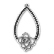 Intercalaire 2 anneaux 40 mm argenté vieilli x1|raw }}