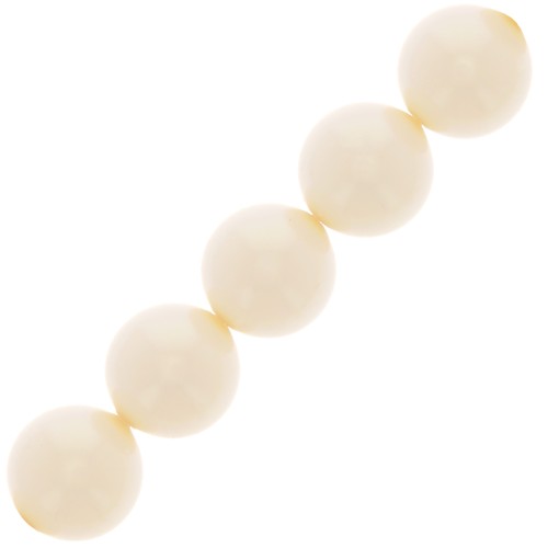 Perles rondes nacrées Preciosa - Round Pearl Maxima 12 mm - Pearlescent Cream x6