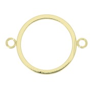 Intercalaire cercle évidé 2 anneaux ouvert 27x20 mm - Doré x1|raw }}