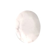 Cabochon ovale facetté 8x6 mm - Howlite x1|raw }}