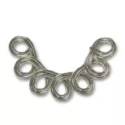 Intercalaires 7 rangs 22x13 mm black nickel x6