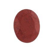 Cabochon ovale facetté 8x6 mm - Jaspe rouge x1|raw }}