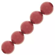 Perles rondes nacrées Preciosa - Round Pearl Maxima 12 mm - Cranberry x6