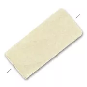 Perle rectangle plat en bois 40x19 mm Crème x1