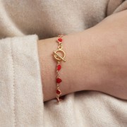 Fermoir T spirale 10 mm doré à l'or fin x1