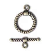 Fermoir T spirale 10 mm bronze x1