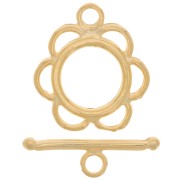 Fermoir T fleur 20 mm doré x1|raw }}