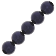 Perles rondes nacrées Preciosa - Round Pearl Maxima 10 mm - Dark Blue x5