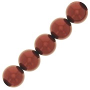 Perles rondes nacrées Preciosa - Round Pearl Maxima 10 mm - Dark Copper x5|raw }}