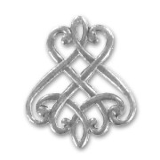 Intercalaires 25x20 mm argenté vieilli x2|raw }}