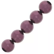 Perles rondes nacrées Preciosa - Round Pearl Maxima 10 mm - Light Burgundy x5