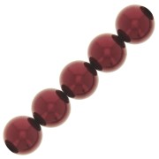 Perles rondes nacrées Preciosa - Round Pearl Maxima 10 mm - Bordeaux x5|raw }}