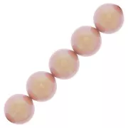 Perles rondes nacrées Preciosa - Round Pearl Maxima 10 mm - Pearlescent Pink x5