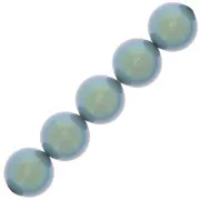 Perles rondes nacrées Preciosa - Round Pearl Maxima 10 mm - Pearlescent Blue x5
