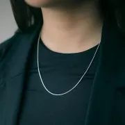 Tour de cou maille serpentine 1.10 mm - Argent 925 x50cm