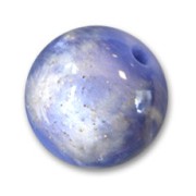 Perle ronde pailletée 20 mm Bleu x1|raw }}