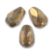 Poires facettées 7x5 mm Crystal Lila Gold Luster x25|raw }}