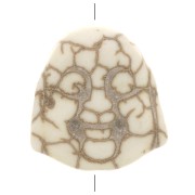 Perles tête de Bouddha 20x19 mm imitation Howlite teintée - Ivoire x4|raw }}