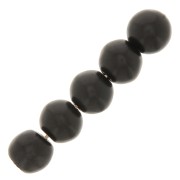 Perles rondes 6 mm imitation Howlite teintées - Noir x20