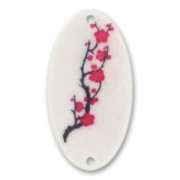 Intercalaire décor Roses 2 trous 58x31 mm Blanc x1|raw }}